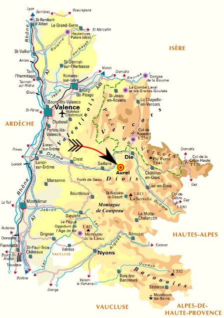 carte de la Dr�me